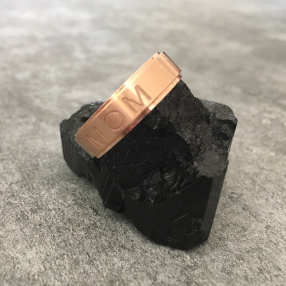 Mom Ring - Rose Gold Plated Stainless Steel - Picture 2 of 5
